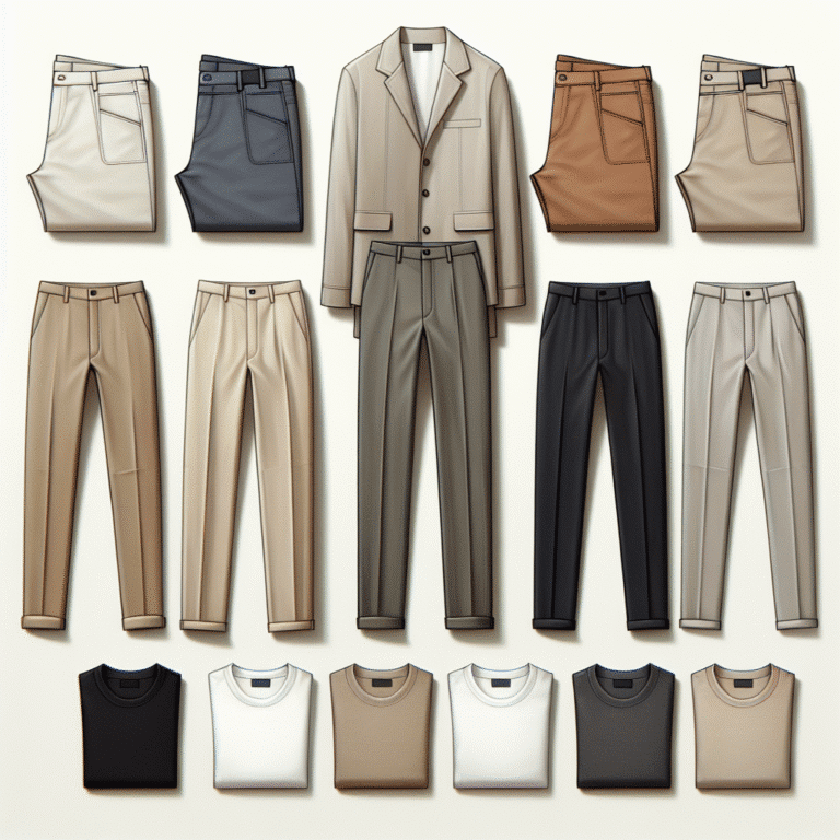 calças básicas para guarda-roupa cápsula